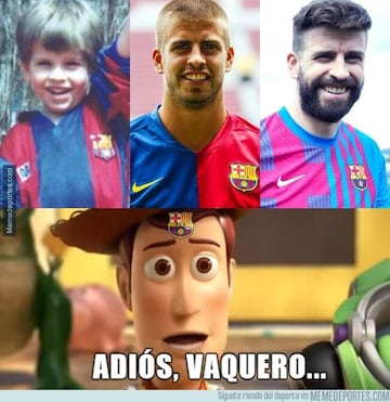 La retirada de Piqué provoca una lluvia de memes en redes