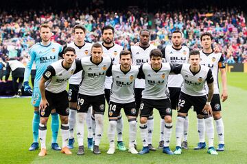 Once inicial del Valencia 