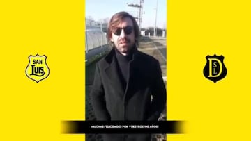 Pirlo se sumó a los saludos del centenario de San Luis de Quillota