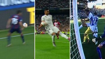 Las manos del Eibar-Sevilla, el Real Madrid-Atlético y el Villarreal-Valladolid