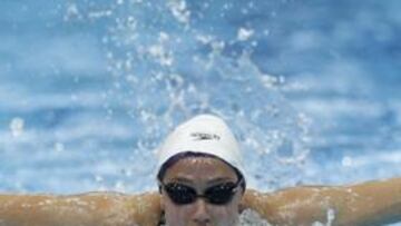 <b>EN FORMA. </b>Mireia Belmonte , ayer, en su estreno en la piscina olímpica, donde buscará la medalla.