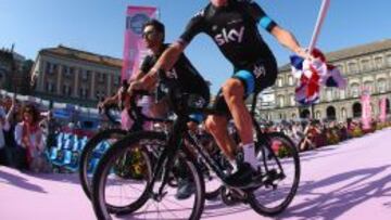 Bradley Wiggins, en la presentaci&oacute;n del Giro de Italia 2013.