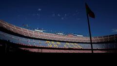 FILE PHOTO: Soccer Football - La Liga Santander - FC Barcelona v Real Sociedad - Camp Nou, Barcelona, Spain - March 7, 2020  General view inside the stadium before the match   REUTERS/Albert Gea/File Photo