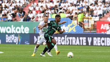 Alfredo Morelos en Once Caldas vs. Atlético Nacional.