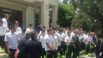 América fue recibido por Enrique Peña Nieto en la Residencia Oficial de Los Pinos.