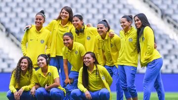 Monica Rodriguez, Amanda Perez, Andrea Pereira, Aurelie Kaci, Sabrina Enciso, Eva Gonzalez, Kiana Palacios, Maria Mauleon. Dorian Hernandez of America during the game Monterrey vs America, corresponding to Round 15 of the Torneo Clausura 2023 of the BBVA MX Womens League, at BBVA Bancomer Stadium, on May 01, 2023.
<br><br>
Monica Rodriguez, Amanda Perez, Andrea Pereira, Aurelie Kaci, Sabrina Enciso, Eva Gonzalez, Kiana Palacios, Maria Mauleon. Dorian Hernandez de America durante el partido Monterrey vs America, Correspondiente a la Jornada 15 del Torneo Clausura 2023 de la Liga BBVA MX Femenil, en El Estadio BBVA Bancomer, el 01 de Mayo de 2023
