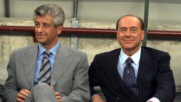 Gianni Rivera, junto a Silvio Berlusconi.