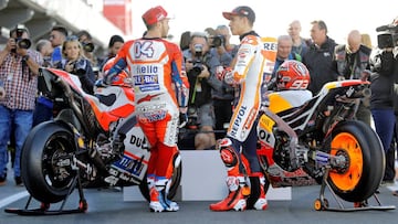 Dovizioso y M&aacute;rquez en el Ricardo Tormo