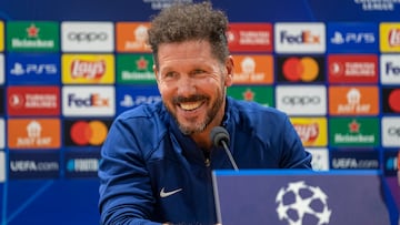 Simeone, entrenador del Atlético, en rueda de prensa.