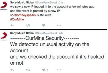 Sony Music desmiente el fallecimiento de Britney Spears y explica que ha sido hackeada por el grupo OurMine.