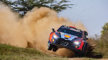 Dani Sordo, con el Hyundai en el Rally Safari de Kenia.