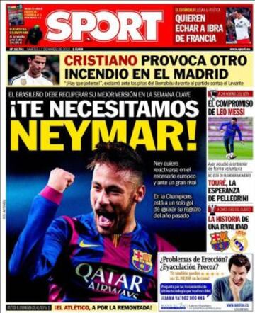 Portadas de la prensa deportiva