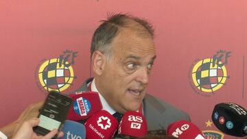 Tebas: "No estamos de acuerdo en la fecha de la final de Copa"