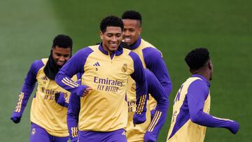 Bellingham, durante un entrenamiento con el Real Madrid.