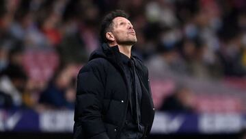 Simeone, durante el Atlético-Getafe