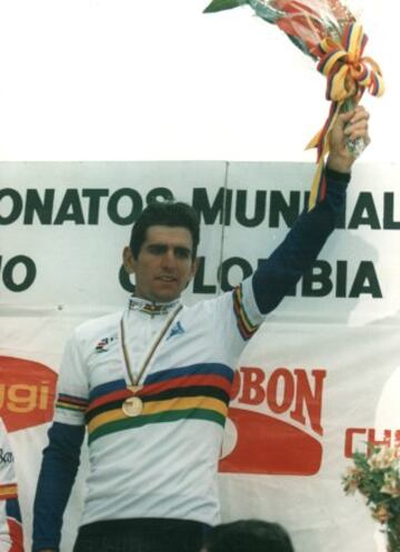 Mundial de Duitama (Colombia) de 1995. Abraham Olano ganó la medalla de oro en ruta.