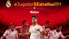 Asensio, jugador Cinco Estrellas Mahou del mes de agosto