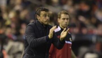 Luis Enrique, en Mestalla.
