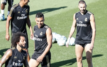 El Real Madrid se entrena antes del estreno en Vigo