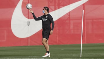 Lopetegui, durante un entrenamiento del Sevilla.