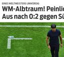 La prensa y la eliminación de Alemania: "Desgracia histórica"