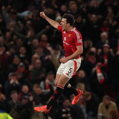 La reacción de Old Trafford al gol de Harry Maguire que le dio el pase a semifinales