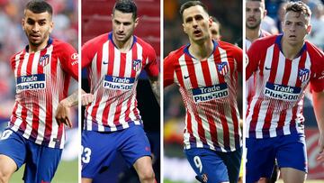 Correa, Vitolo, Kalinic y Arias. 