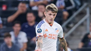 Luca Orellano durante un partido con Cincinnati.