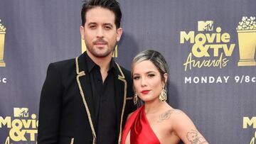 G-Eazy y Halsey en los MTV Movie And TV Awards en Barker Hangar , CA. Junio 16, 2018.