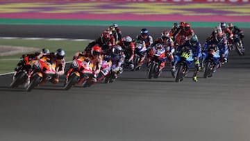 La salida de MotoGP en Qatar.