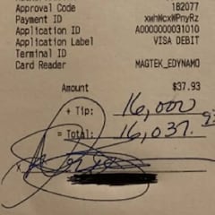 Un "misterioso" cliente deja una propina de más de 13.000 euros en un restaurante