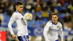 Juanjo Narváez, durante un partido con el Zaragoza.