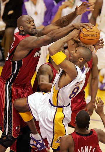 Kobe y Shaq, durante su primer reencuentro.