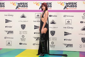 Aitana a su llegada al photocall de LOS40 Music Awards Santander.