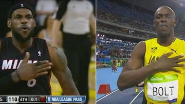 LeBron James y Usain Bolt.