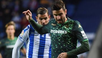 Barragán, en el partido de vuelta de octavos ante la Real Sociedad.