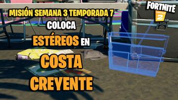 ¿Dónde colocar estéreos en Costa Creyente en Fortnite?
