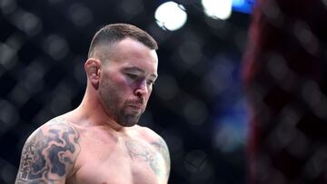 Colby Covington en la pelea con Leon Edwards del UFC 296.