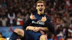 Griezmann celebra un gol al Bar&ccedil;a. 