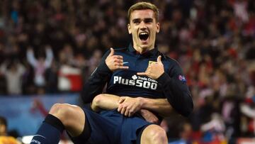 Griezmann celebra un gol al Bar&ccedil;a. 