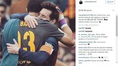 El emotivo apoyo de Bravo a Messi tras su dura lesión