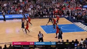 El triple de Doncic a 24" del final y defendido por Kawhi Leonard