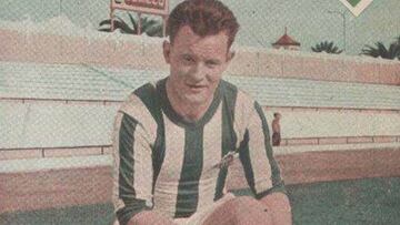 Törbjorn Jonsson, con la equipación del Betis.