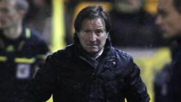 Anquela, durante un partido.