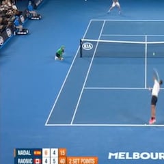 Los 3 puntos de set que salvó Nadal para forzar el tie-break