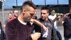 Lautaro Martínez llegó a Italia para firmar con el Inter