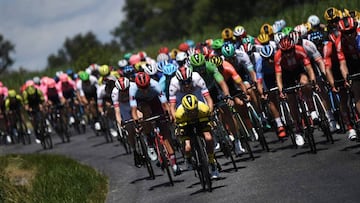 Pelotón del Tour de Francia en la etapa 10.