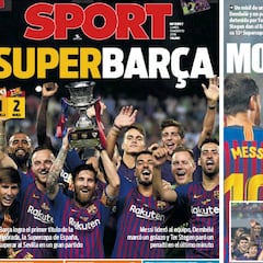 Supercopa de Dembélé y Messi en las portadas catalanas