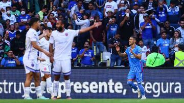 Festejo de Uriel Antuna ante FC Juárez