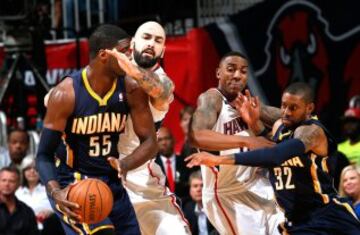 Pero Antic, un hueso cuya dureza defensiva está resultando esencial para los sorprendentes Hawks.